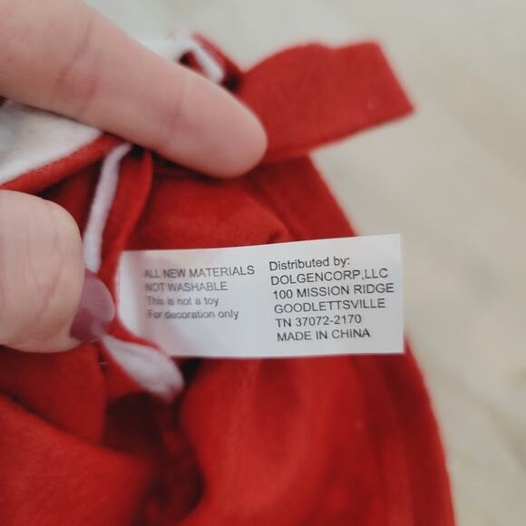 NWOT Red & White Christmas Noel Stocking - Picture 2 of 6